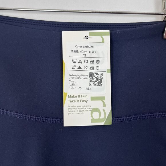 Halara Cloudful High Waisted 7/8 Leggings Sz XS Pull On Stretch Navy Blue Pocket - Picture 4 of 8